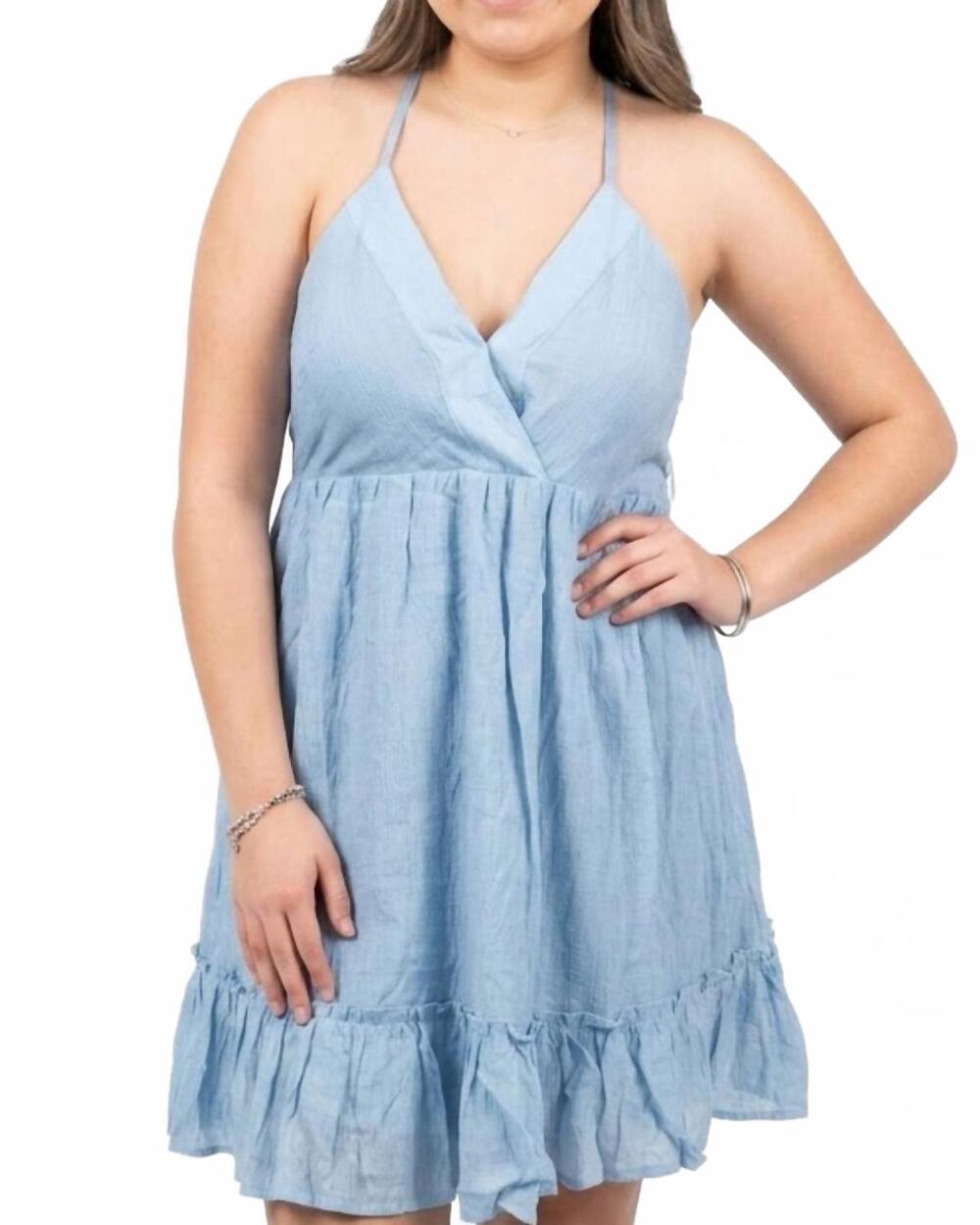 NEW VERY J sophia mini dress in blue